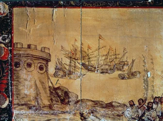 Cortes segelt nach Mexiko, 1518